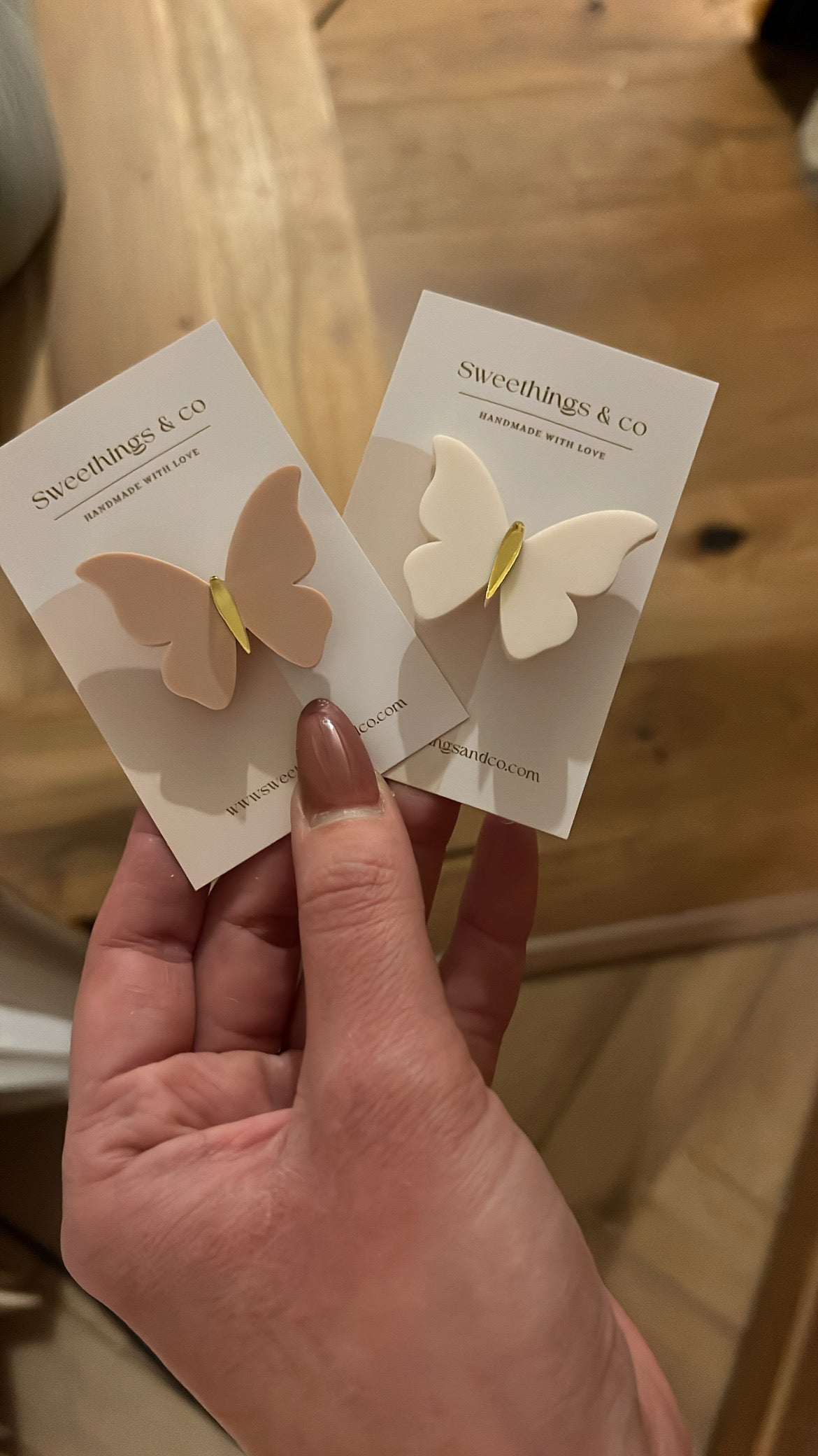 Broche poétique papillon