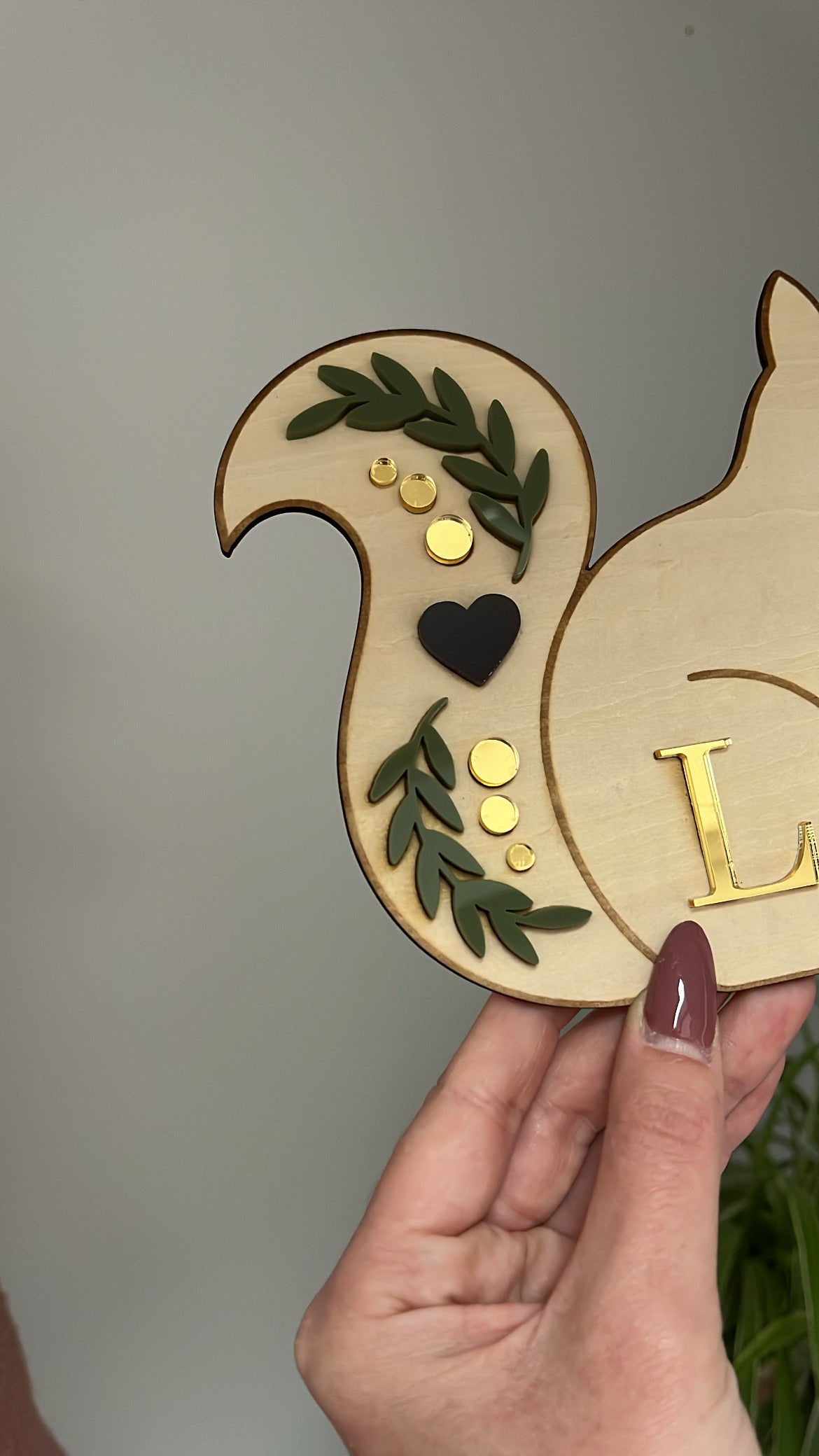 Écureuil initiale personnalisable