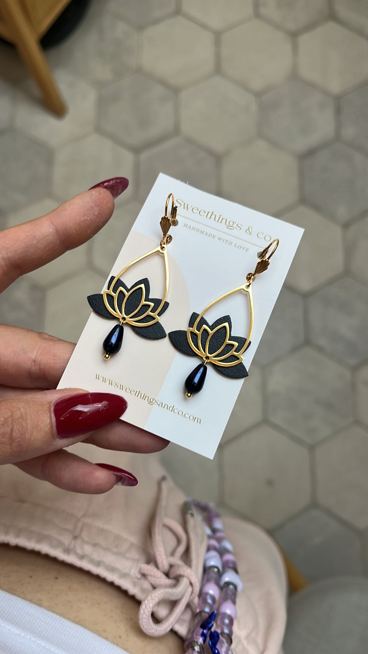 Boucles d'oreilles florales