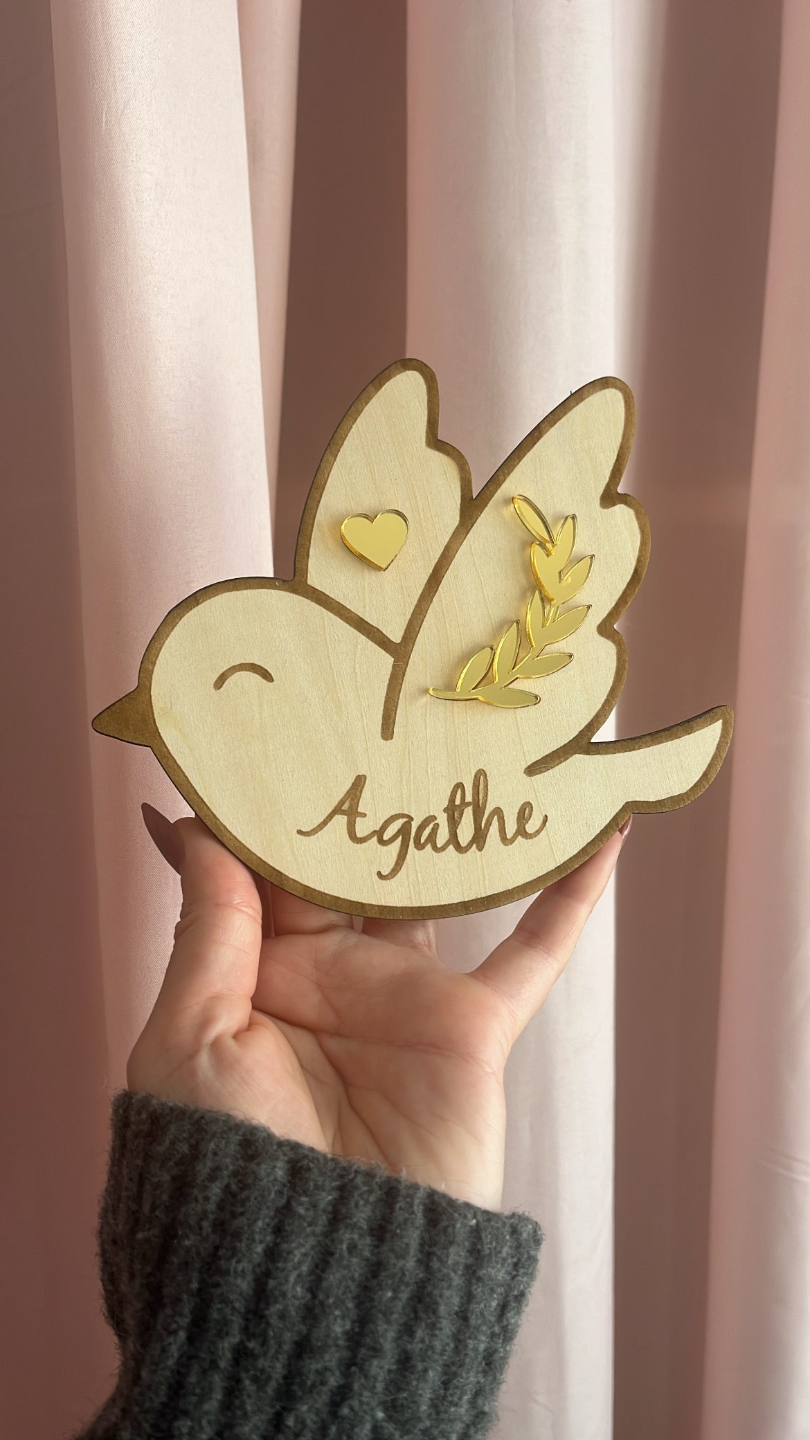 Oiseau prénom personnalisable