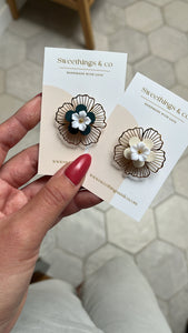Broche poétique florale