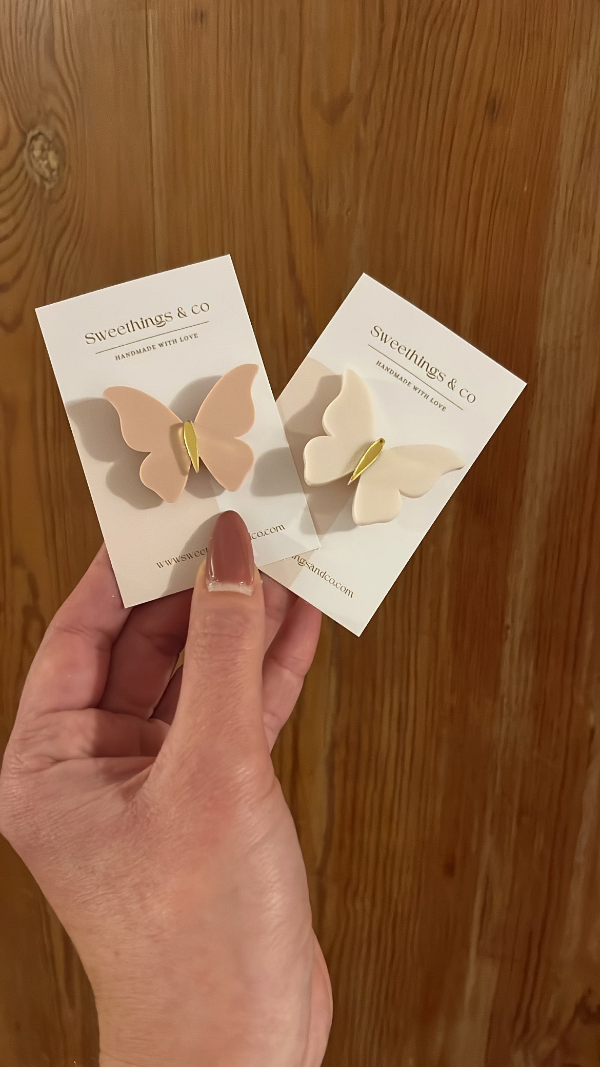 Broche poétique papillon