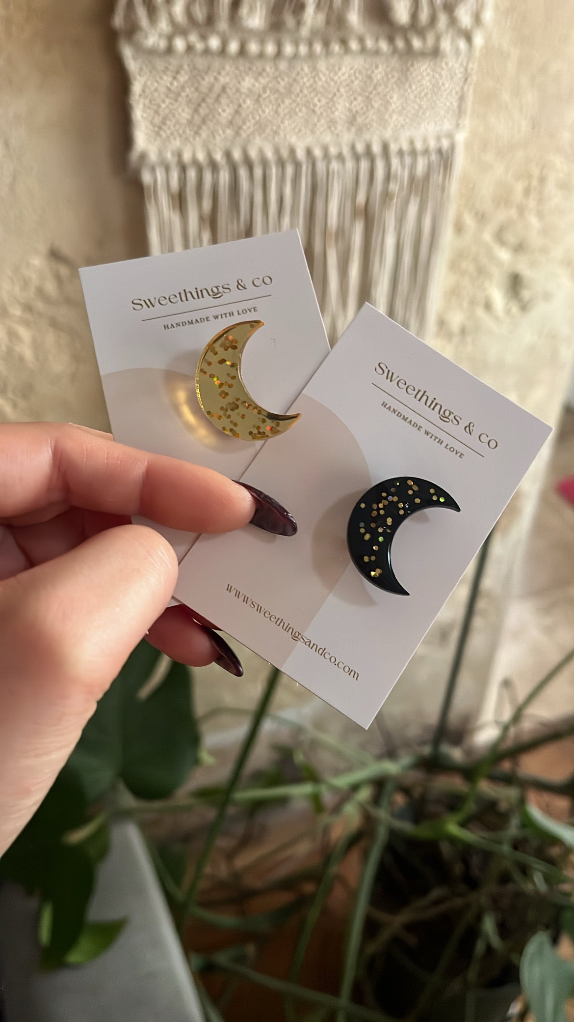 Broche poétique Lune