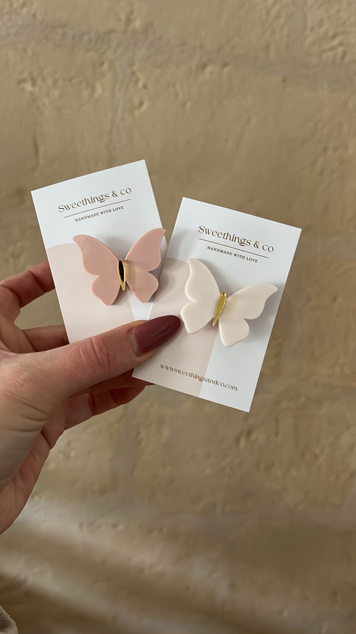 Broche poétique papillon