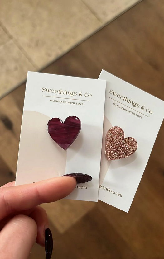 Broche poétique coeur