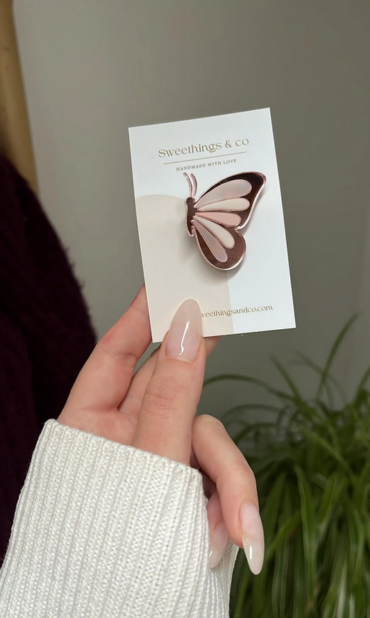 Broche poétique papillon