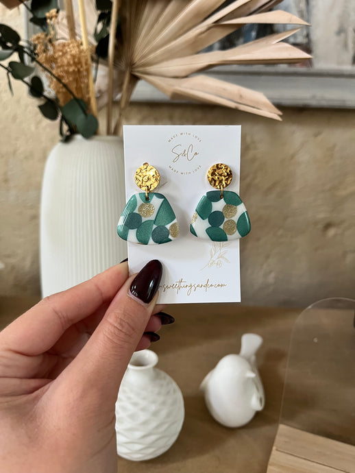 Boucles d'oreilles vintage Green