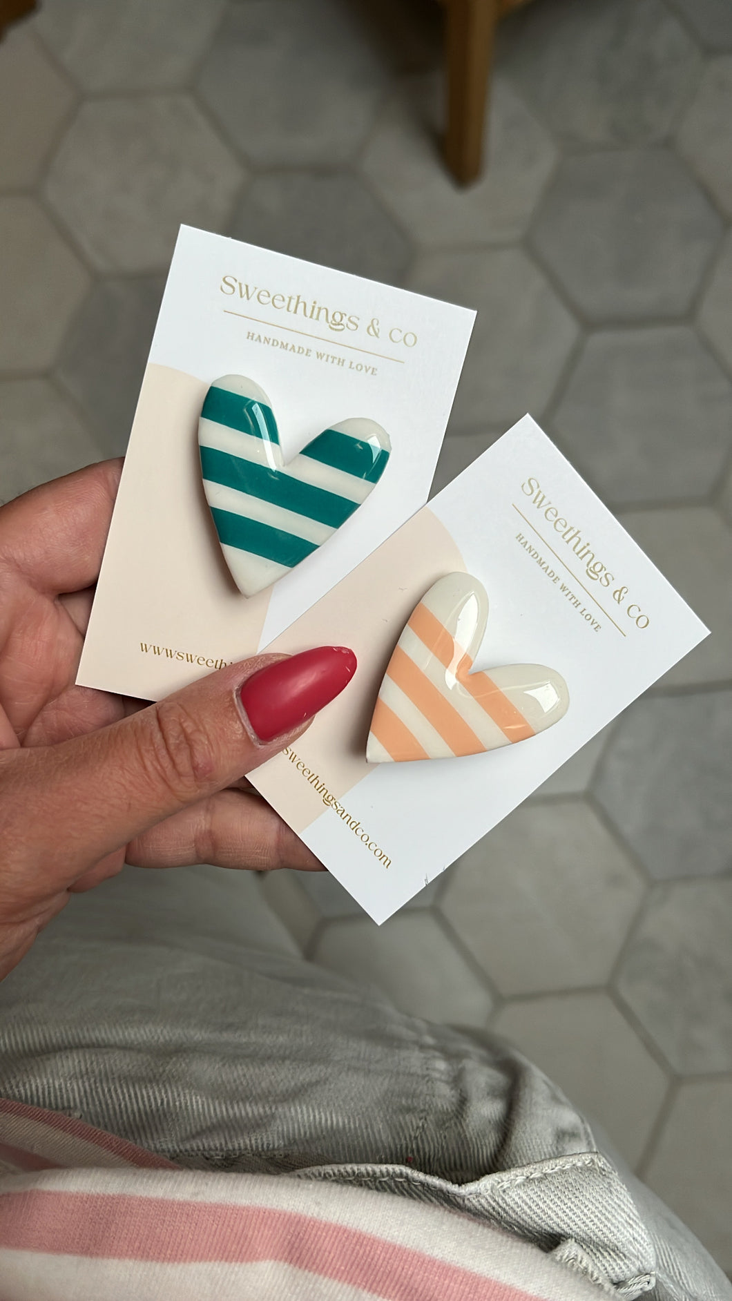 Broche poétique cœur