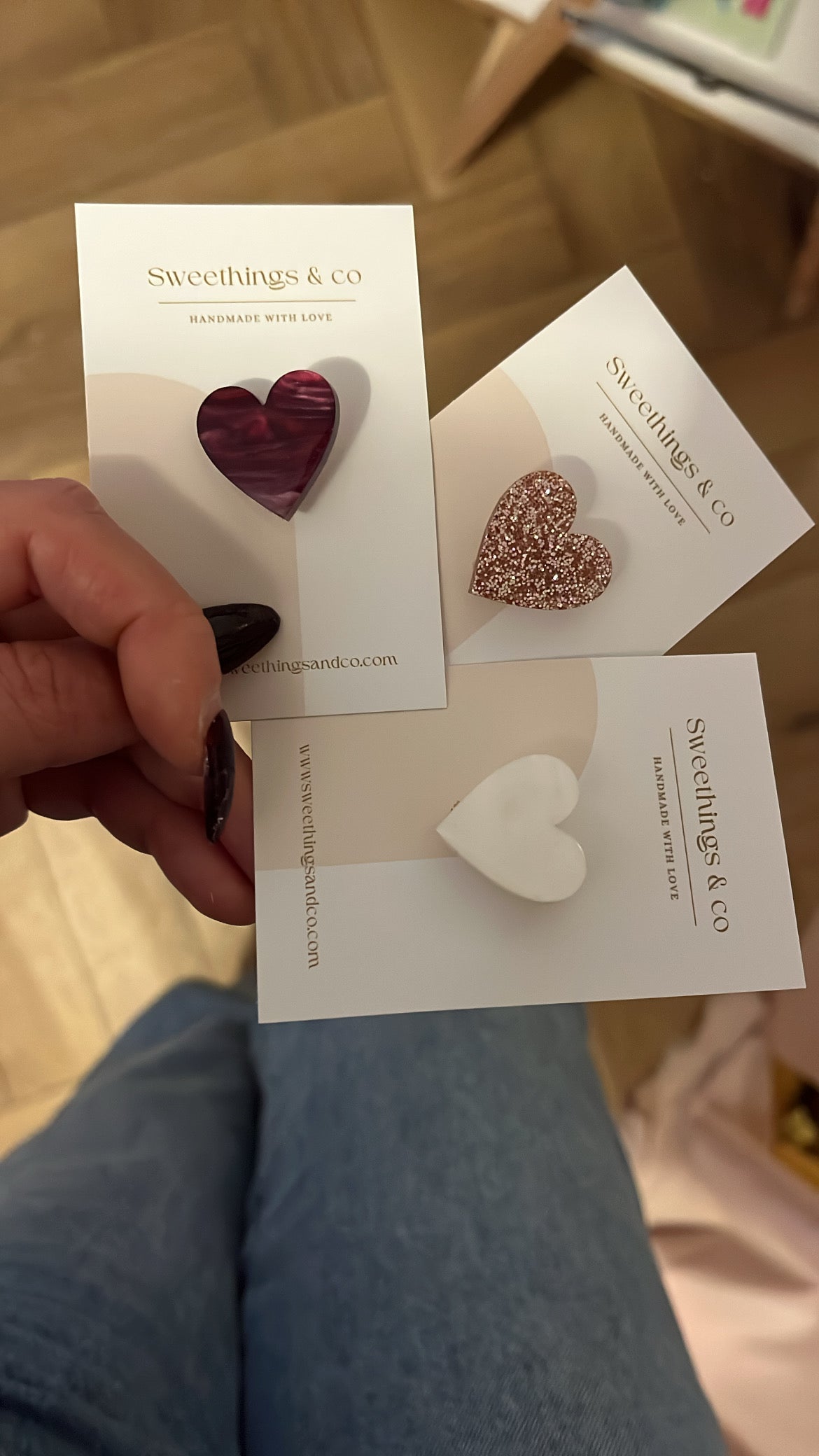 Broche poétique coeur