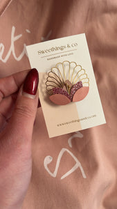 Broche poétique PAON pastel