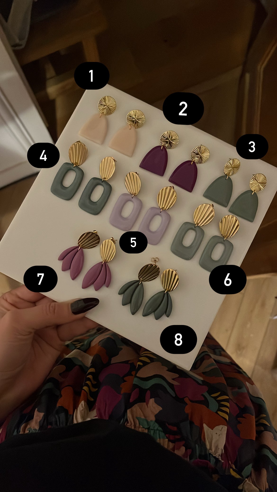 Boucles d’oreilles Palette