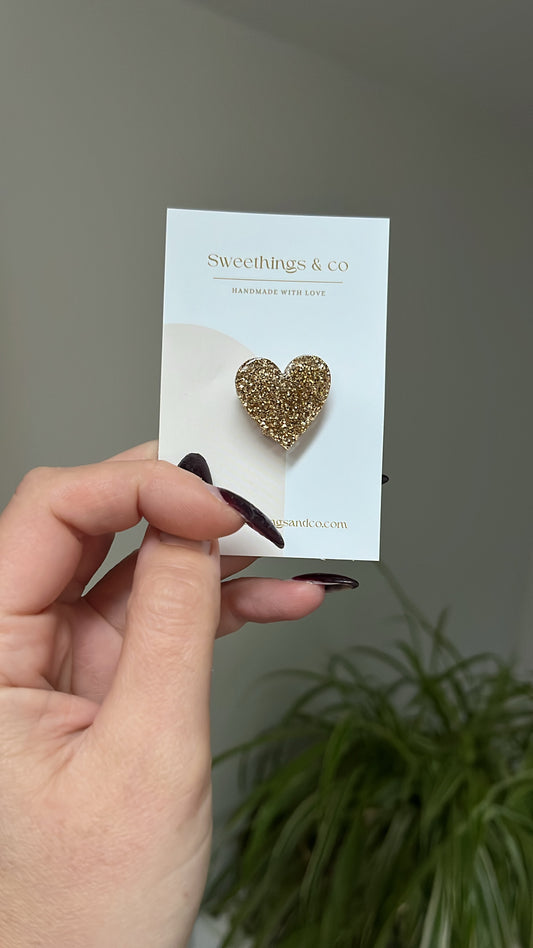 Broche poétique petit coeur