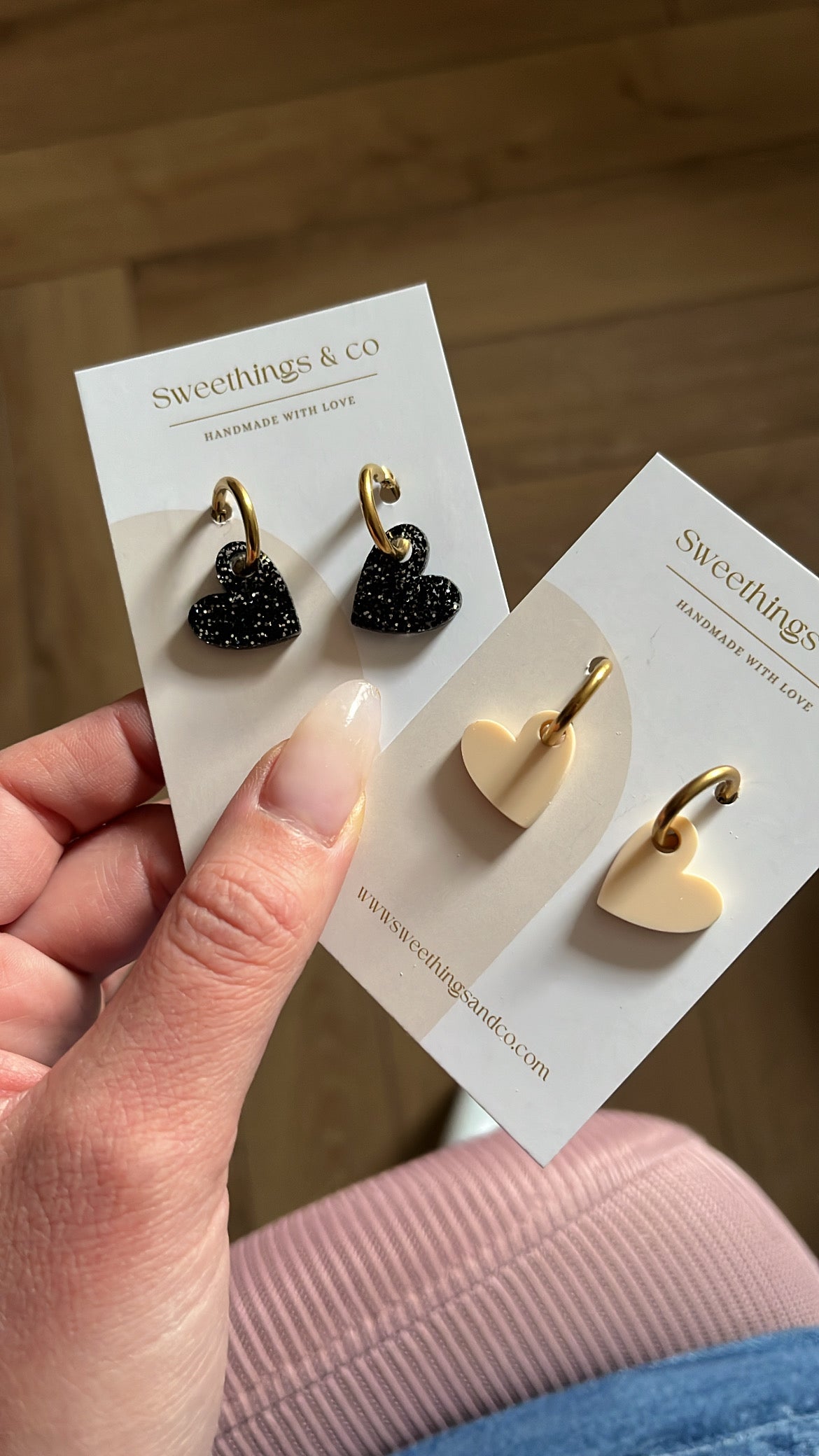 Creoles cœur interchangeables - Couleurs au choix