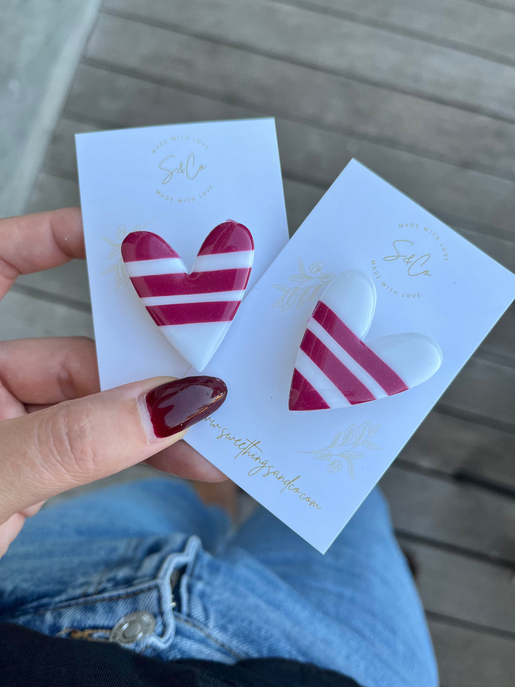Broche poétique coeur