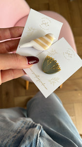 Broche poétique oiseau et florale