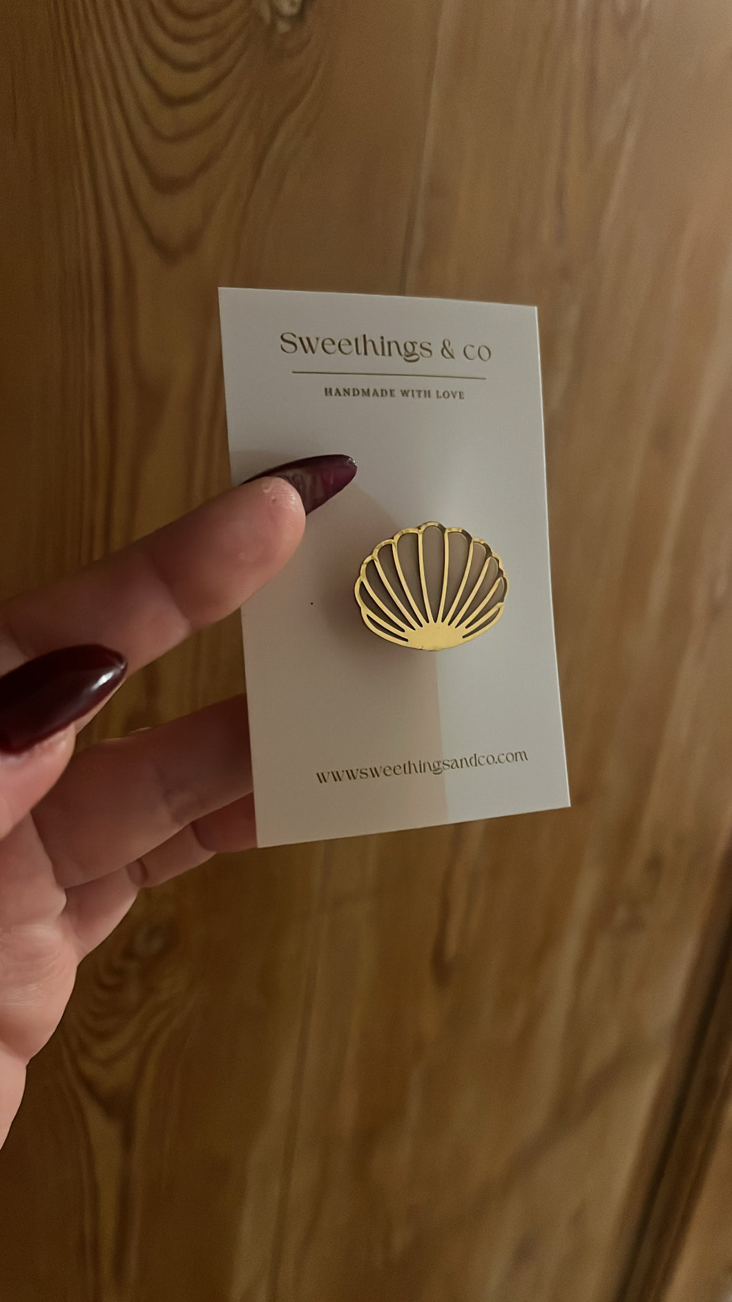 Broche poétique coquillage