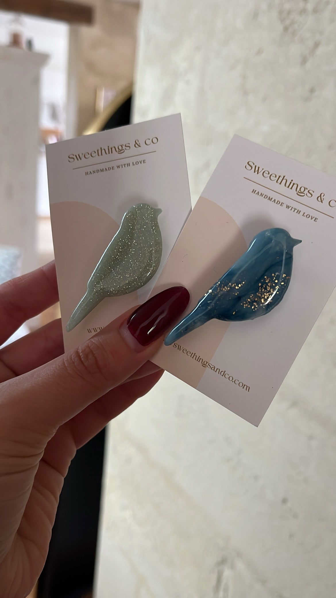 Broche poétique oiseau