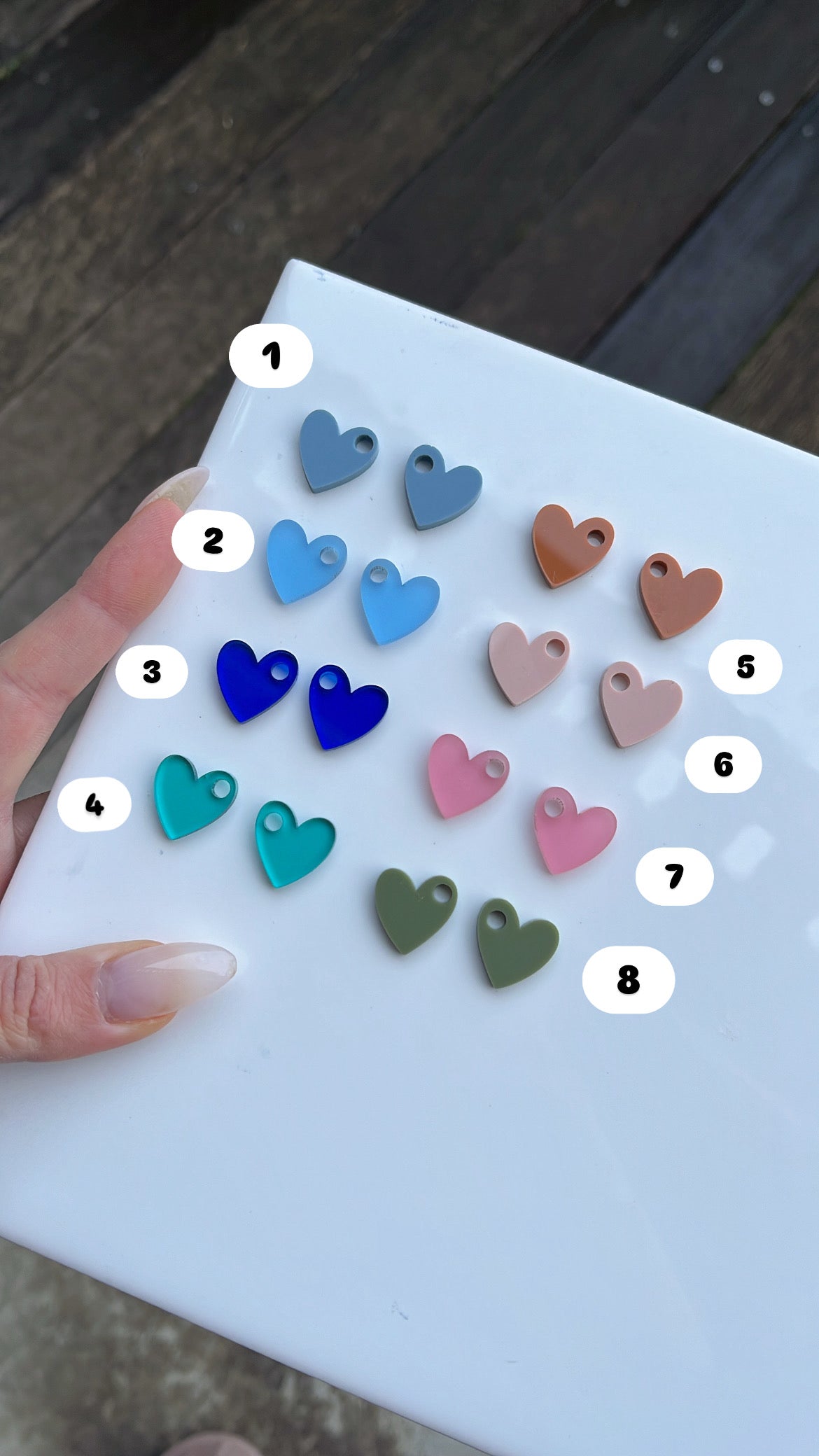 Creoles cœur interchangeables - Couleurs au choix