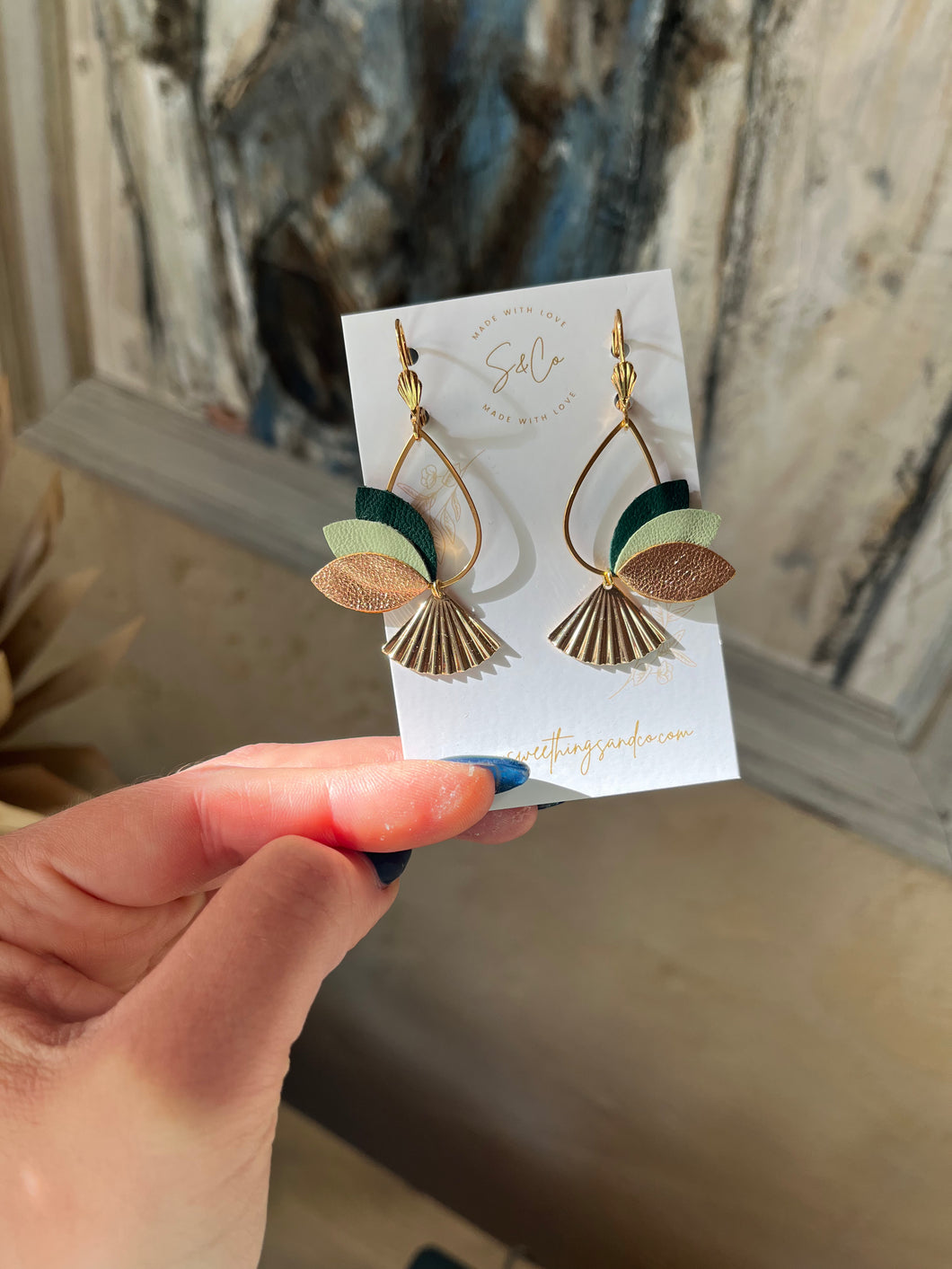 Boucles d'oreilles Ambre