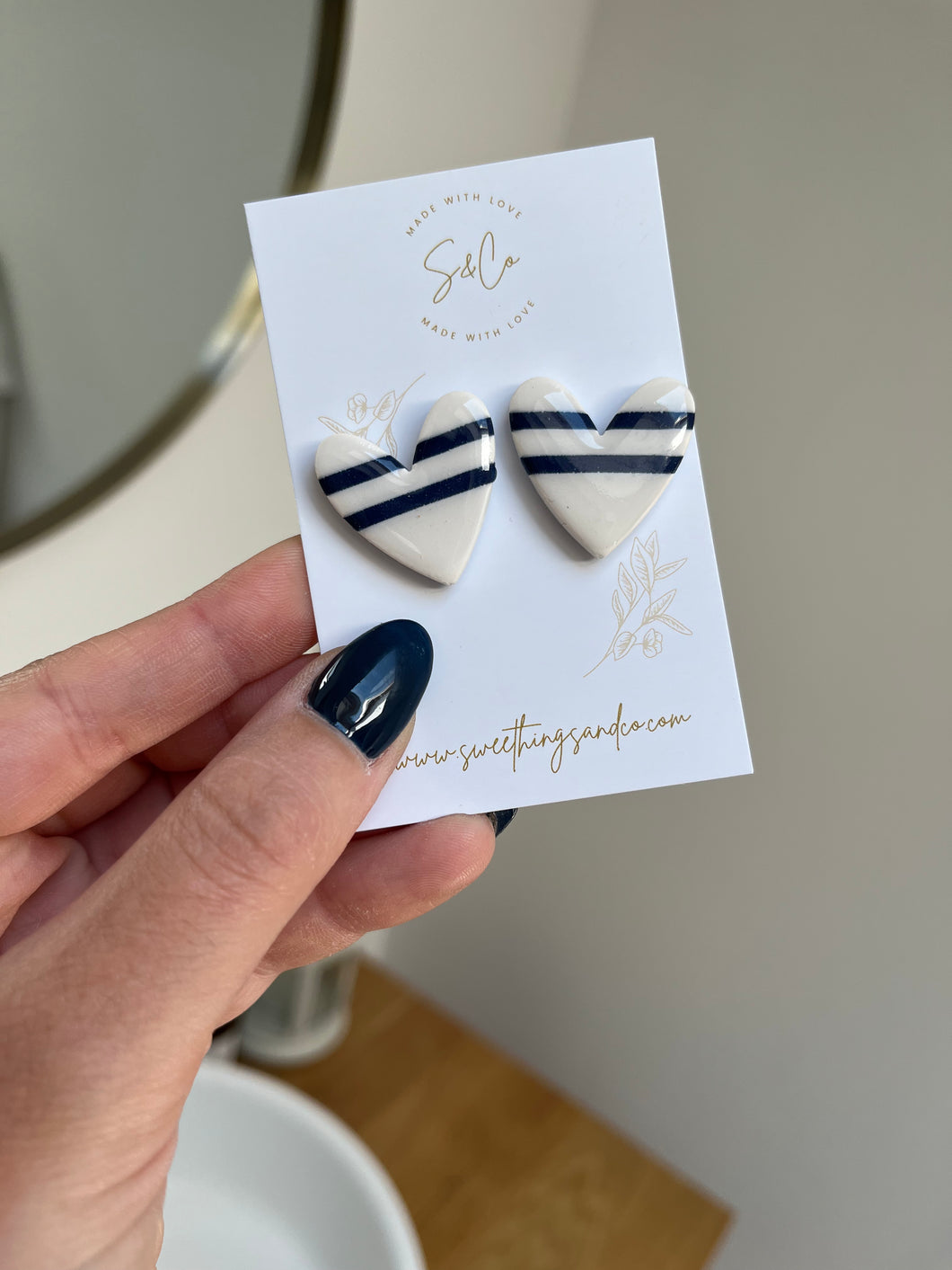 Puces d'oreilles Coeur