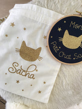 Charger l&#39;image dans la galerie, Pochette Prénom Petit Chat ★ Couleurs au choix ♡