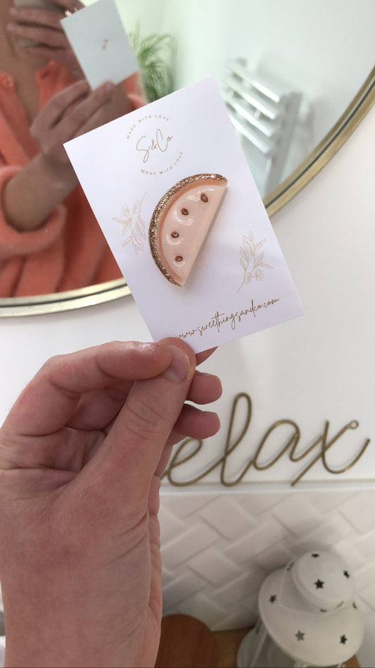 Broche poétique pastèque