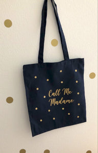 Tote Bag Confettis ♡ Call Me Madame (avec ou sans prénom)