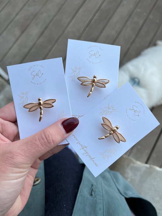 Broche poétique libellule