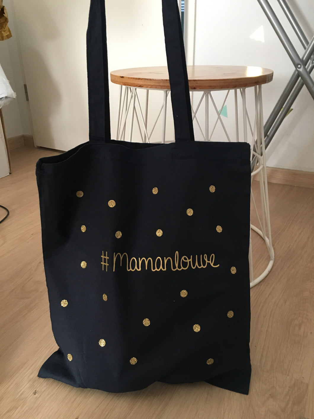 Tote Bag Confettis ♡ #MamanLouve (avec ou sans prénom)