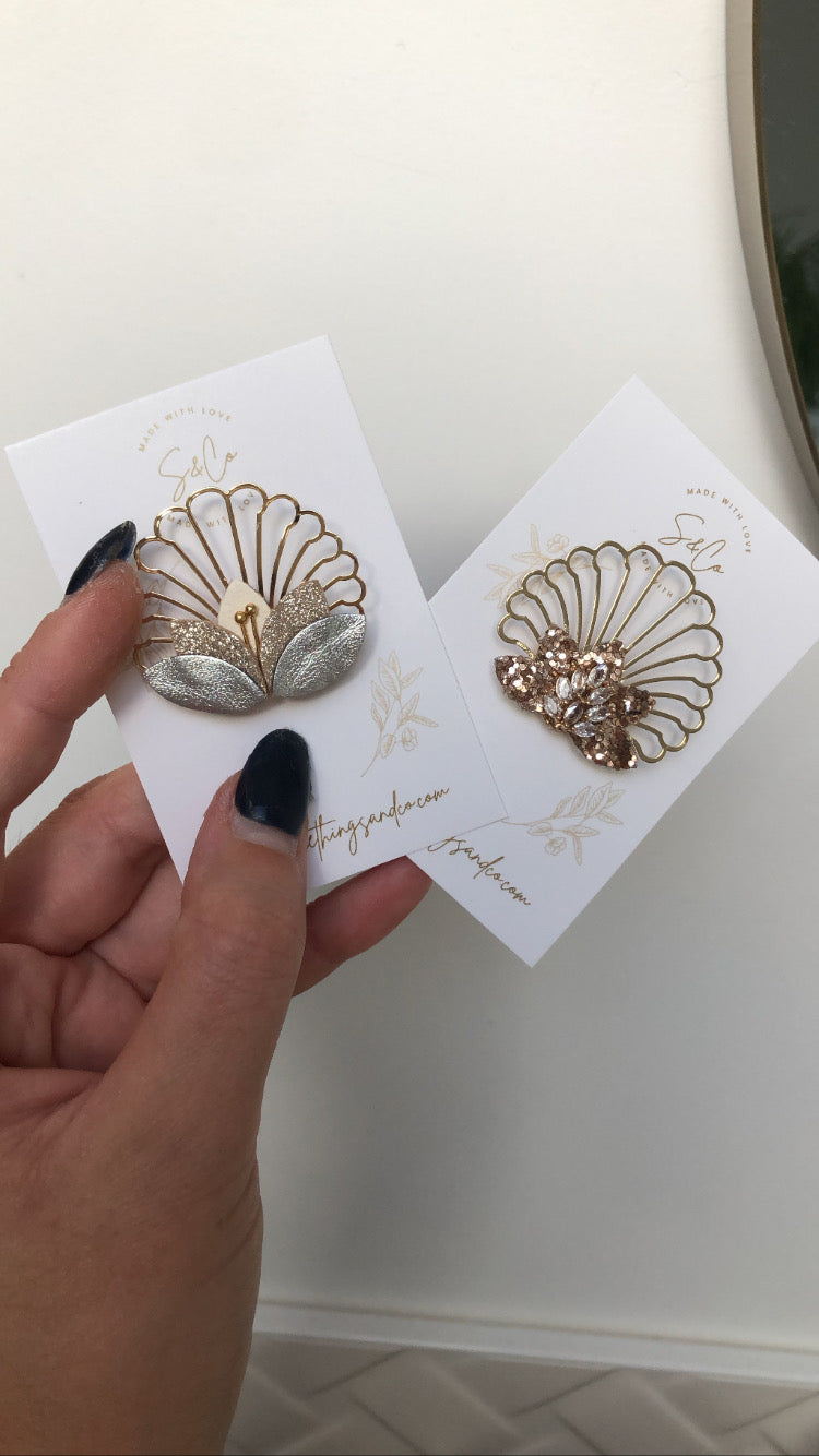 Broche poétique Paon
