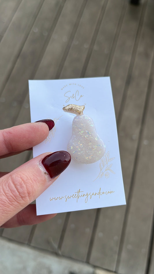 Broche poétique poire