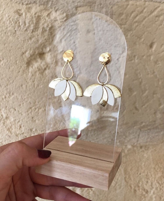 Boucles d'oreilles Florales ESMEE (clous ronds)