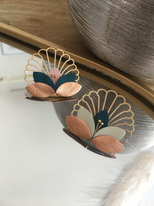 Broche poétique Paon