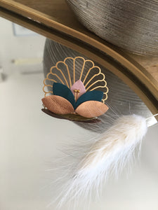Broche poétique Paon