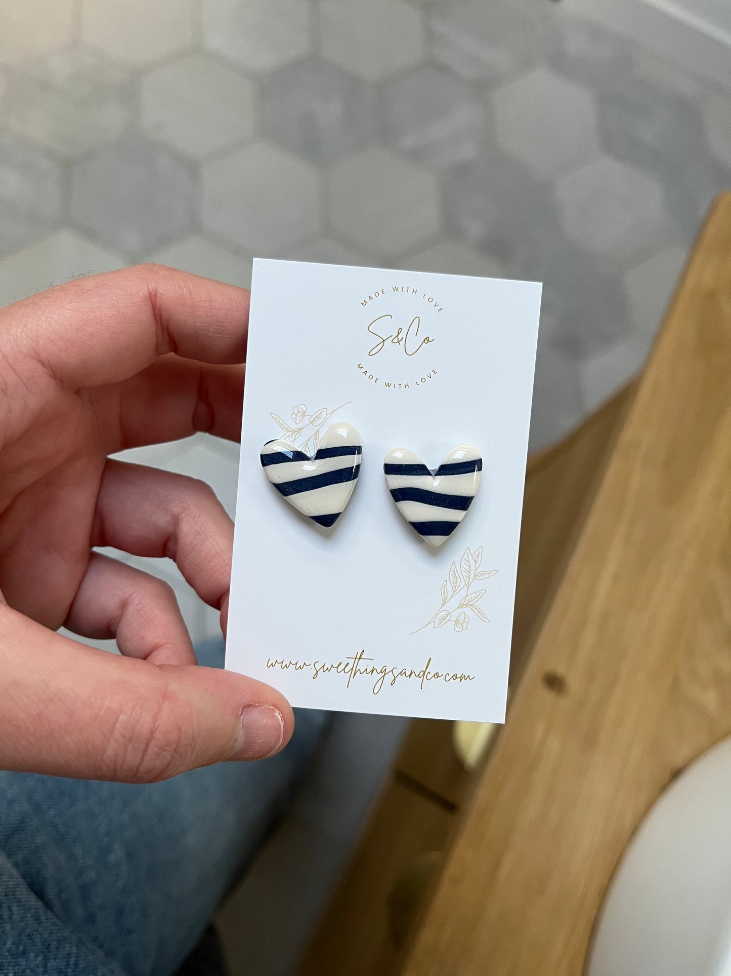 Puces d'oreilles Coeur
