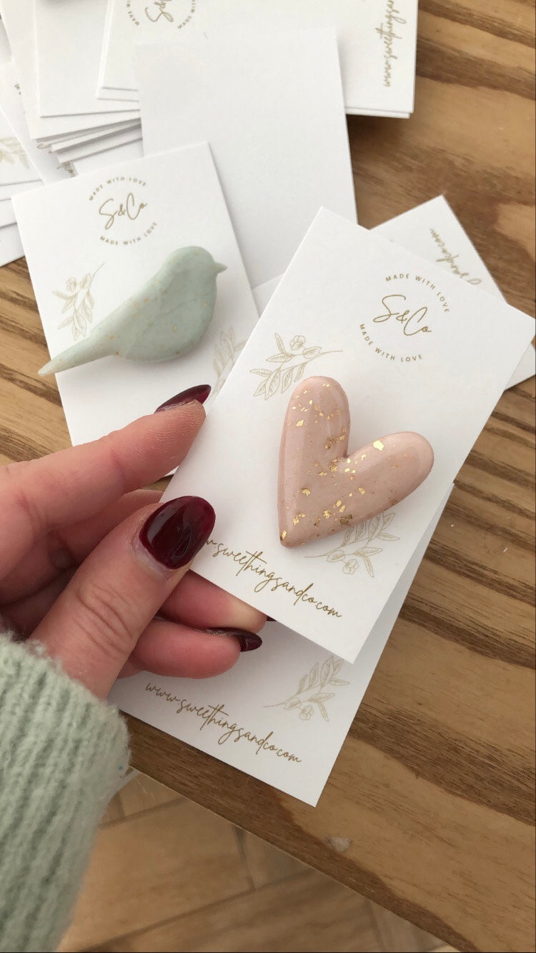 Broche poétique Coeur